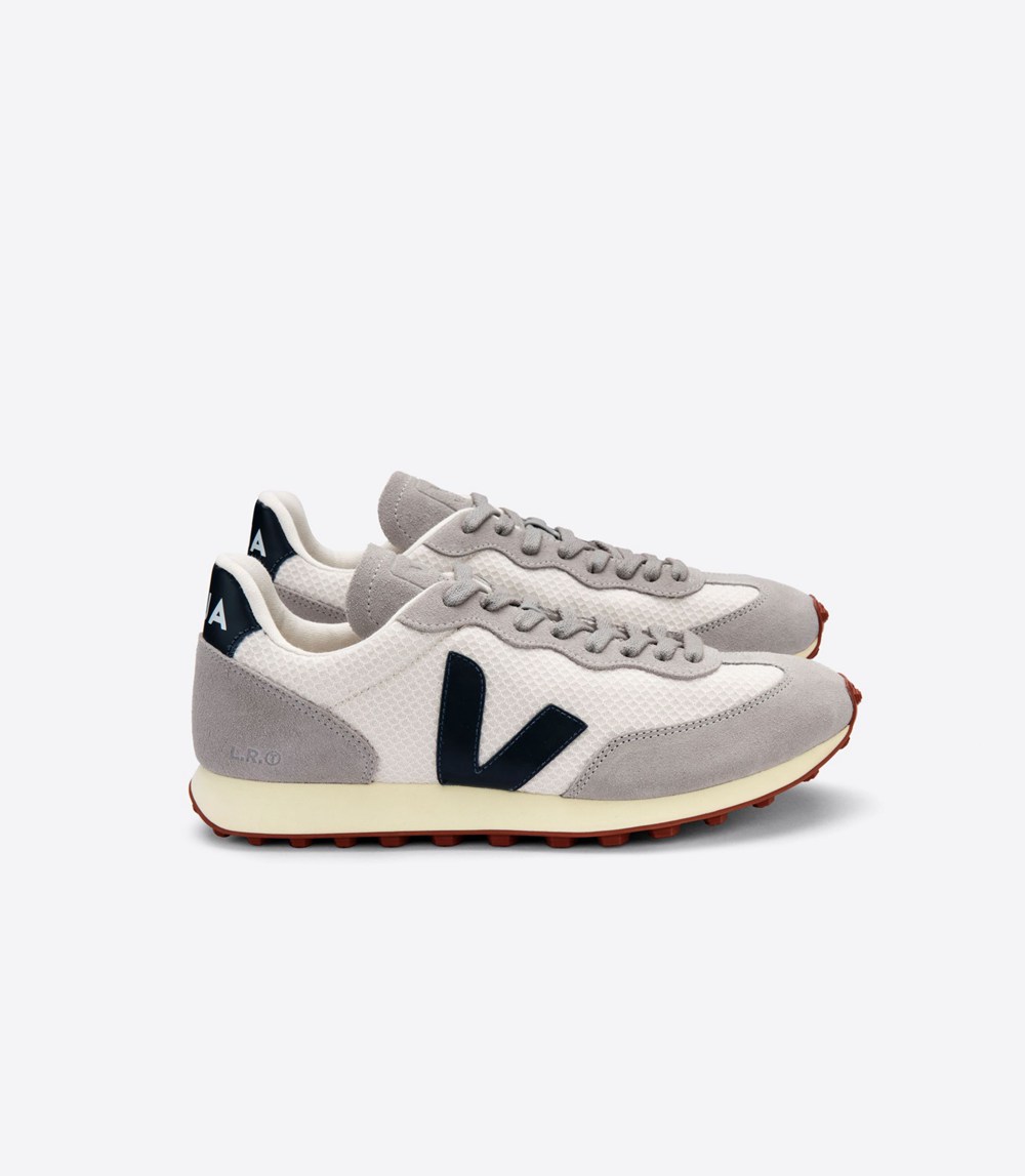 Veja Sneakers Dam - Rio Branco Hexamesh Gravel - Grå/Vita/Blå - 542897-TAP